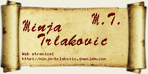 Minja Trlaković vizit kartica